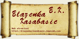 Blaženka Kasabašić vizit kartica